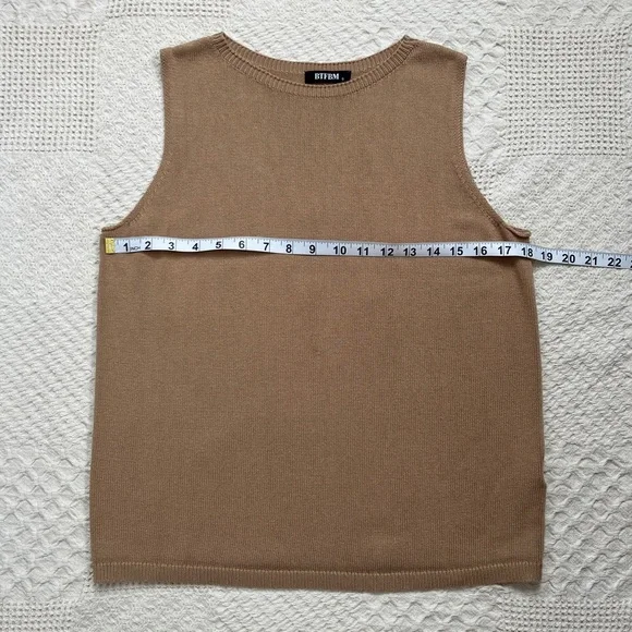 Tan Sleeveless Sweater Vest - Picture 6 of 6